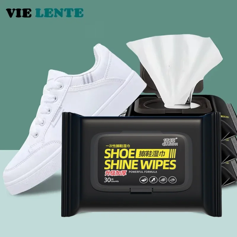 Sneaker Cleaner - 12-60Pcs 일회용 신발 깨끗한 물티슈 휴대용