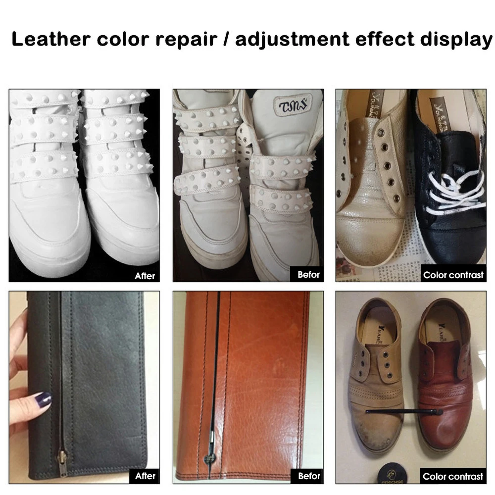 가죽 수리 키트 재색상 바름 무가열 액상 가죽 복원제  - Leather Shoe Polish 리뷰 및 가격