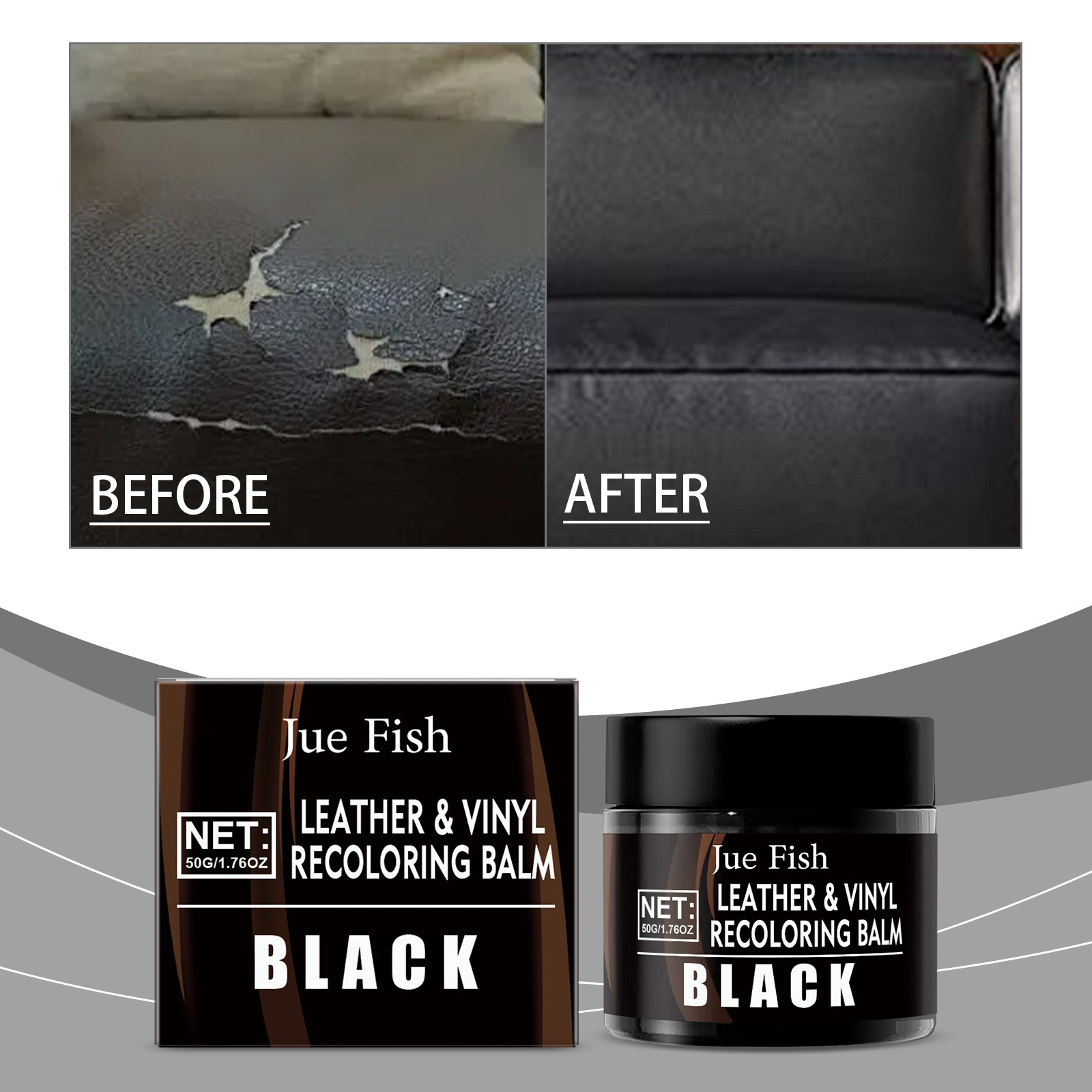 50g 블랙 가죽 재착색 밤 스크래치 복구 크림 소파  - Leather Shoe Polish 리뷰 및 가격