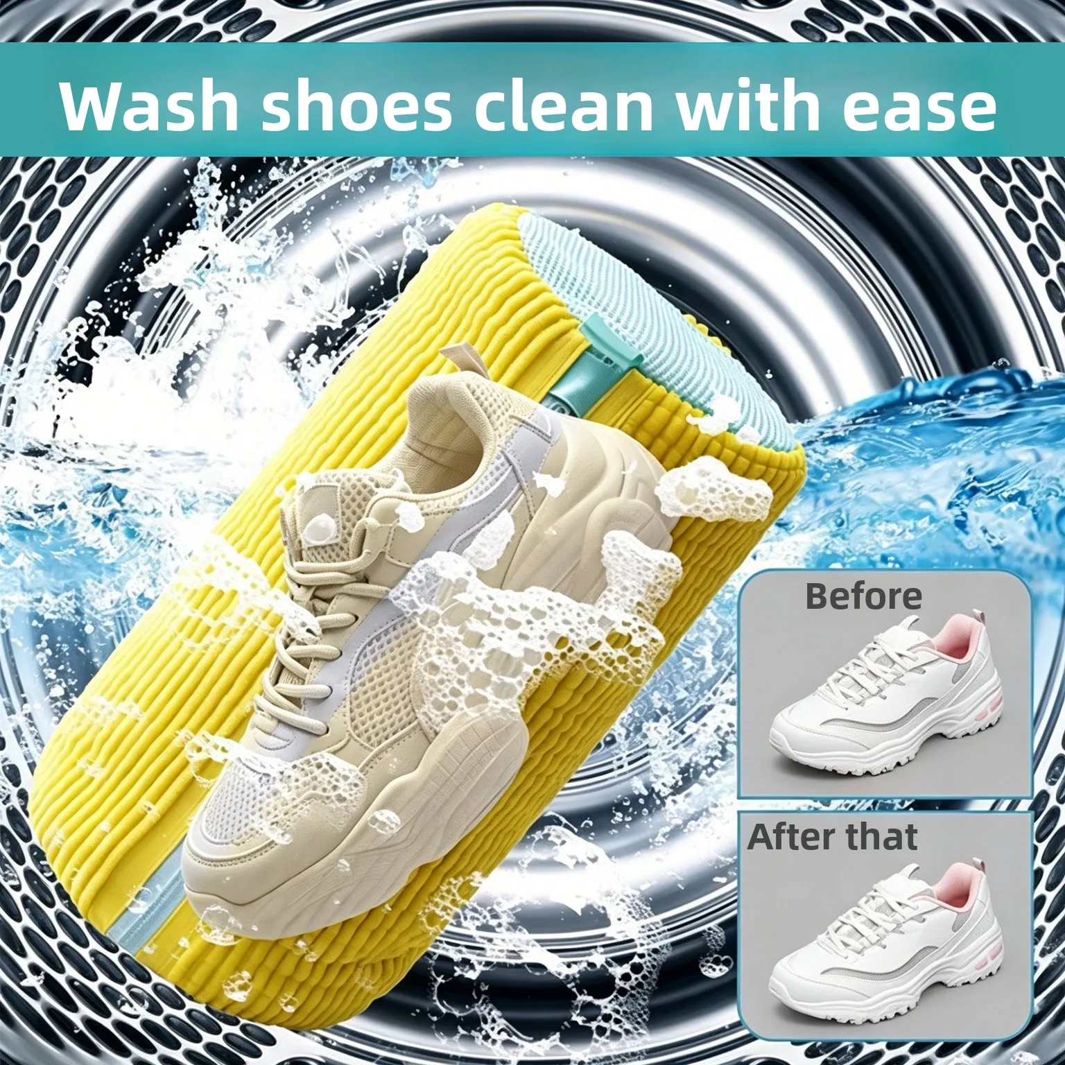 세탁기용 신발 세탁망, 재사용 가능한 셰닐 소재 지퍼형 - Shoe Cleaner 리뷰 및 가격